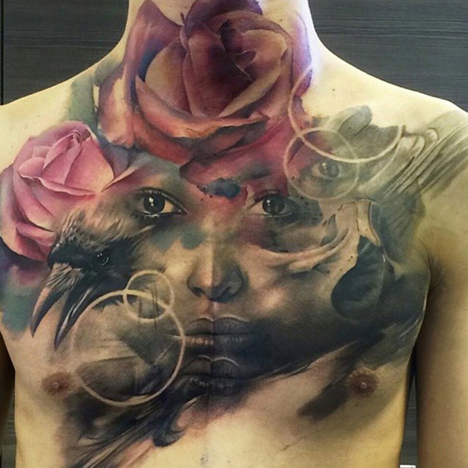 Cover-Up Chest Peice | Best tattoo design ideas