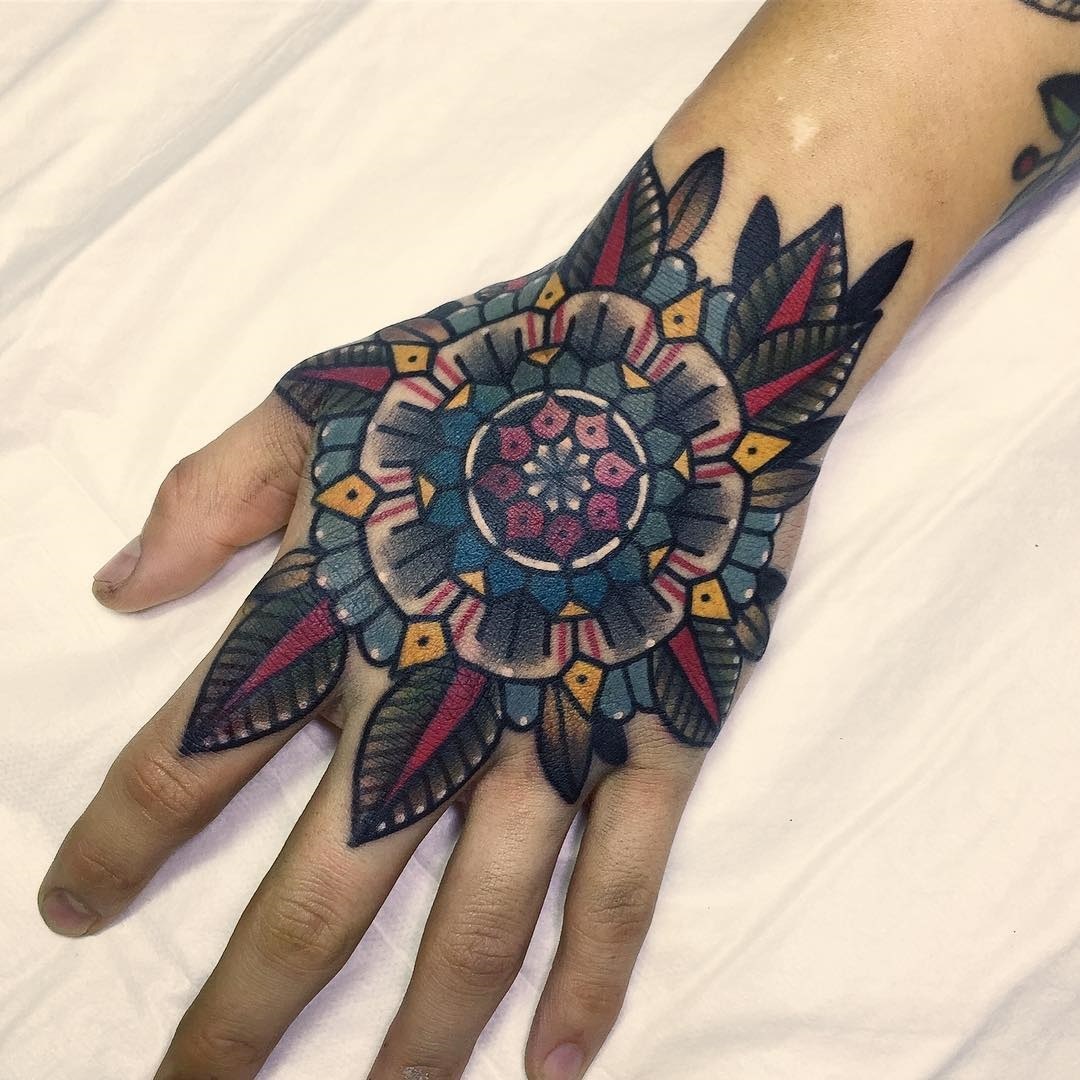 Color Hand Mandala Best tattoo design ideas