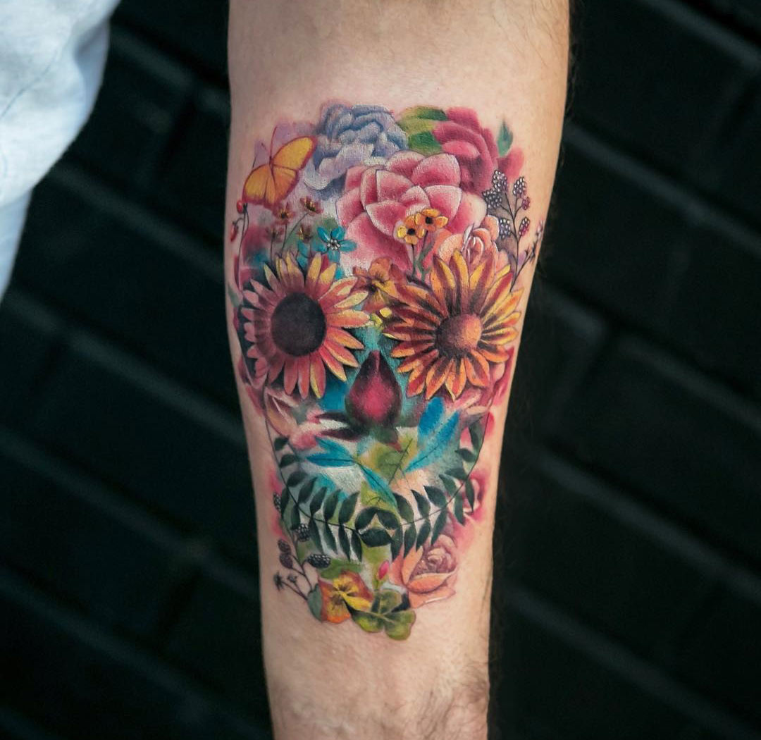 Flower Skull