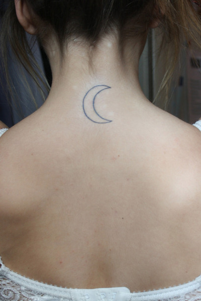 moon back tattoo