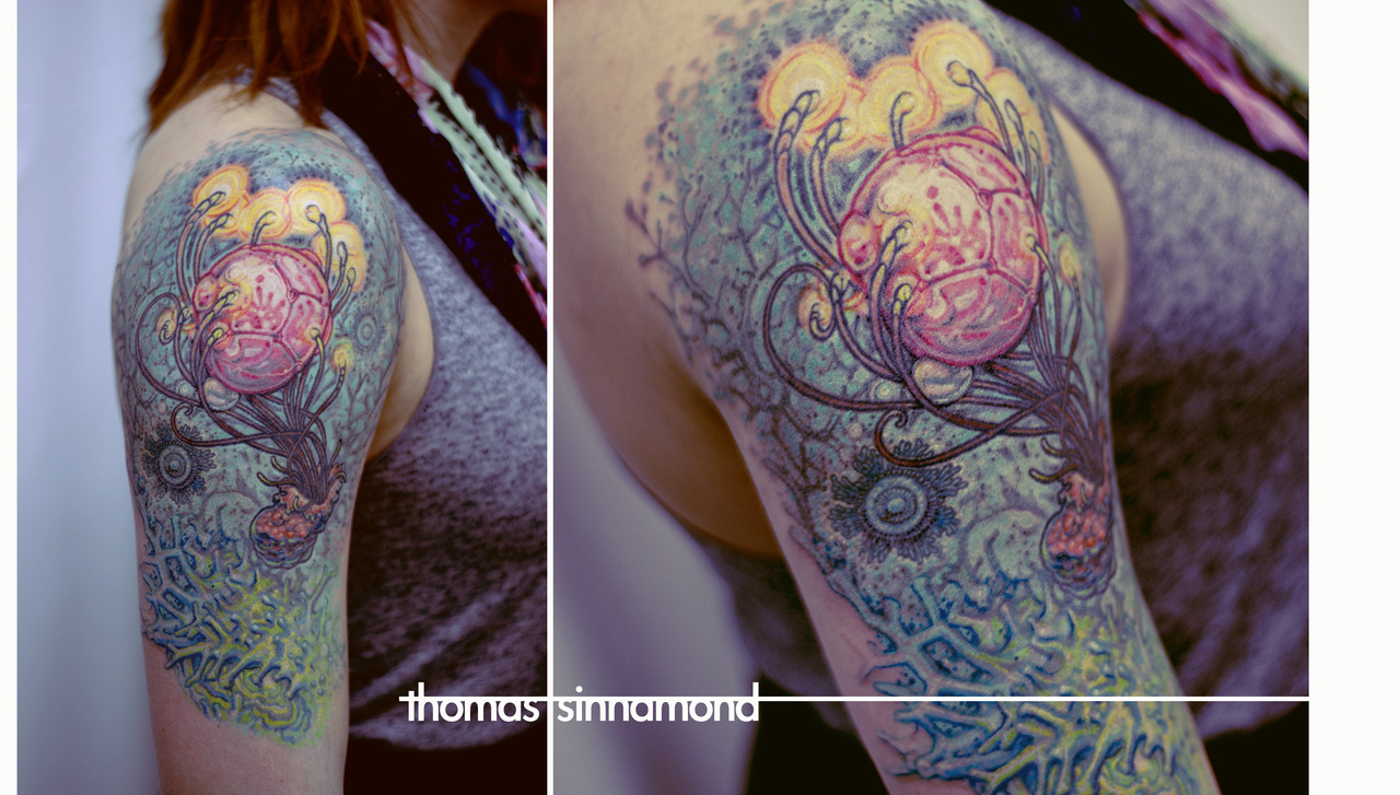 Amazing Girl's sleeve tattoo