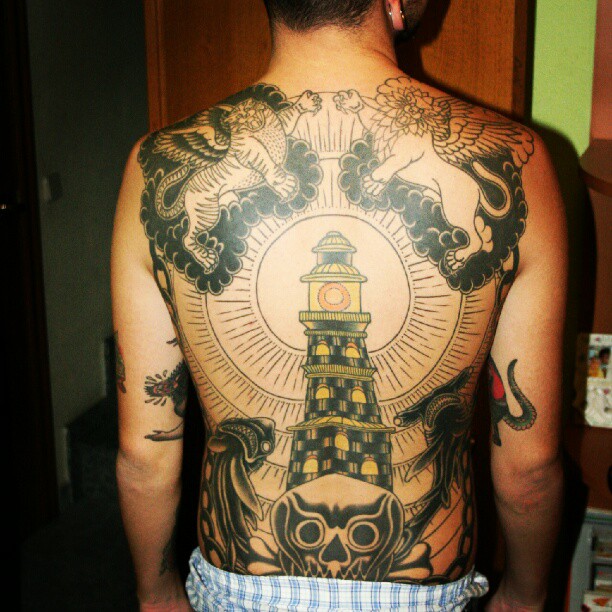 Amazing tattoo on guy's back
