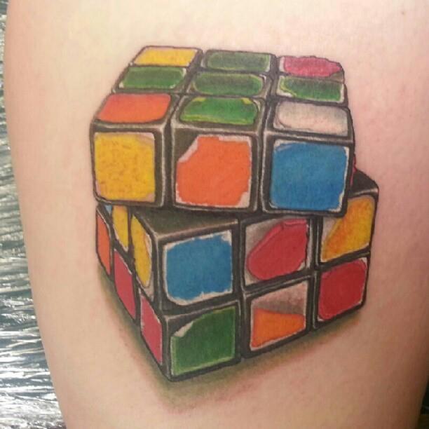 Rubik's cube tattoo