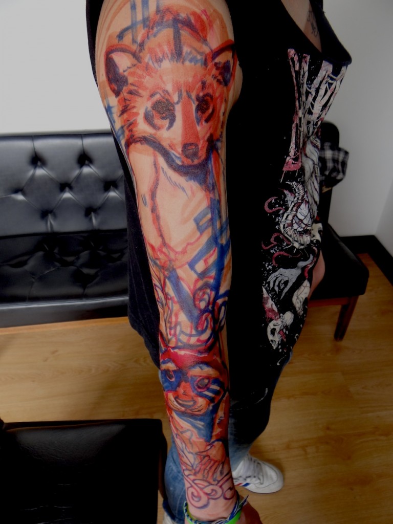 Awesome full arm and sleeve tattoo