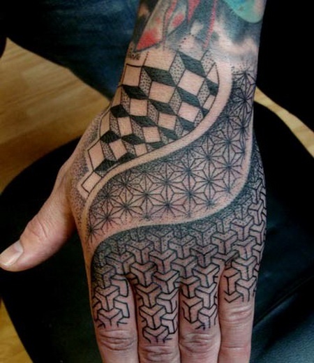 Hidden hand tattoo