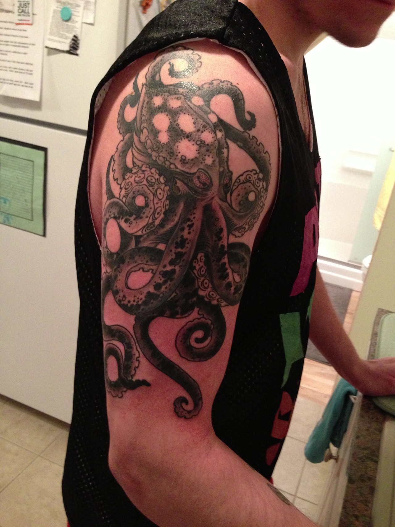 Octopus sleeve tattoo