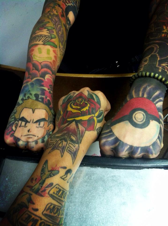 Pokemon arm tattoos