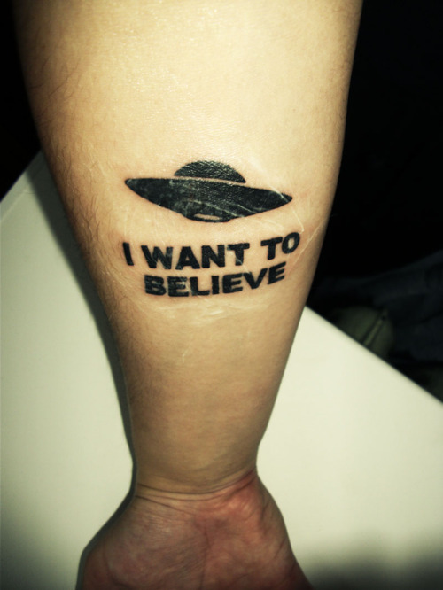 American Graffiti Tattoo  I want to believe By Chops  Facebook