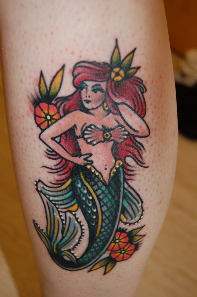 Mermaid leg tattoo