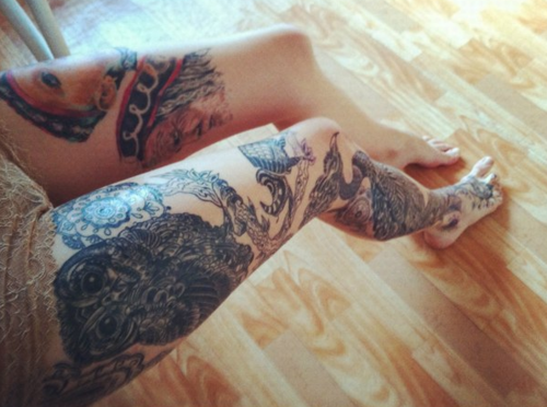 Nice legs tattoos