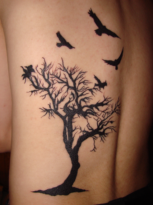 Tree Root Tattoo Bird Heart  Withered crow flies png download  495700   Free Transparent Tree png Download  Clip Art Library