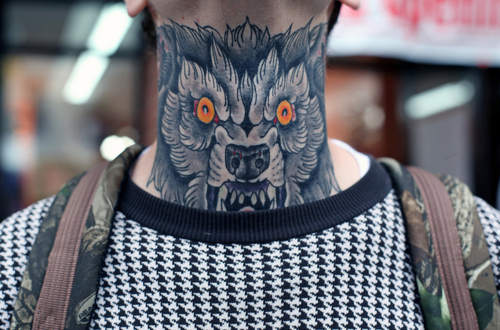 Beast Neck Tattoo