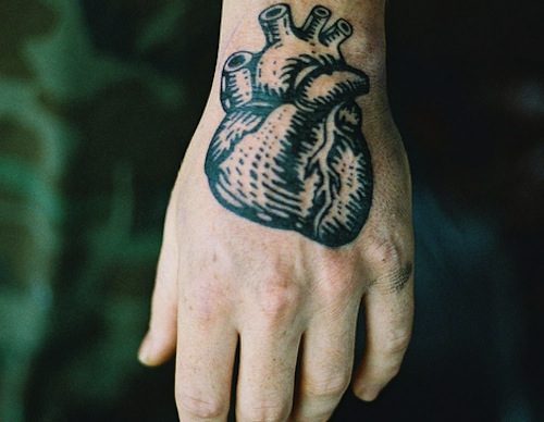 Handpoked shot heart tattoo  Tattoogridnet