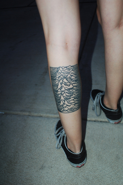 Joy Division Leg Tattoo
