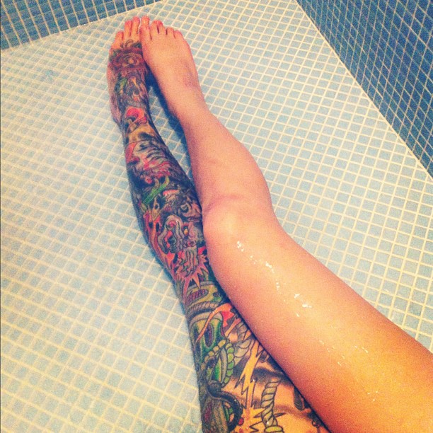 One Tattooed Leg
