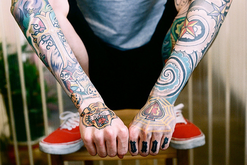 Colourful Tattooed Arms