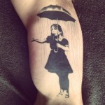 Banksy Umbrella Girl