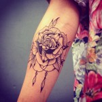 Beautiful Black Rose Tatt