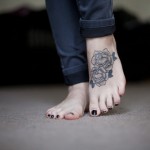 Black Roses Tattoos On Feet