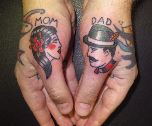 Mom & Dad Thumbs Tattoo
