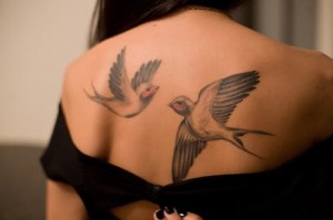 Two Swallows On Back