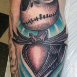 jack charcter tattoo on forearm
