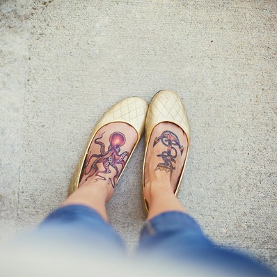 Beautiful Girl’s Feet Tattoos