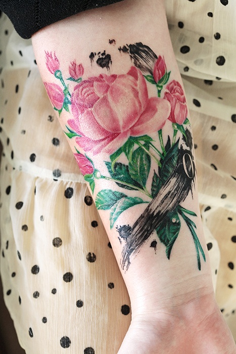 Beautiful Rose Wrist Ink