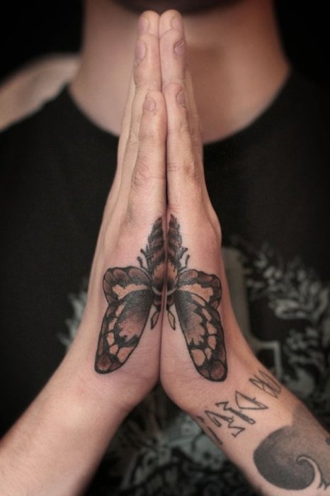 Butterfly Hands Tattoo