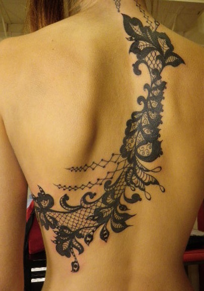 Floral Lace Tattoo