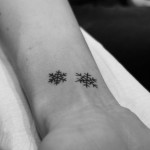 Snowflakes Wrist Tattoo