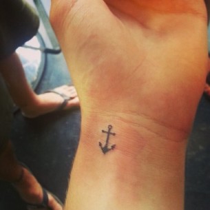 Mini Anchor Tattoo