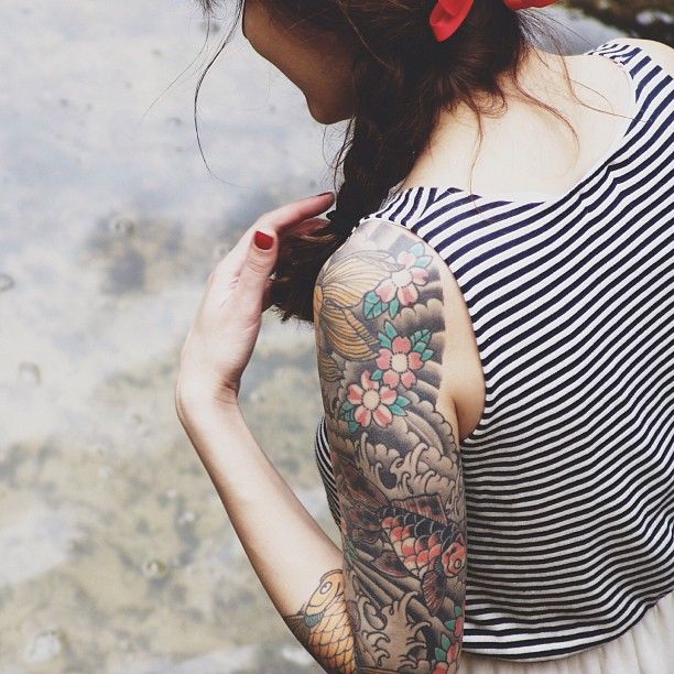 3/4 Japanese Sleeve Tattoo