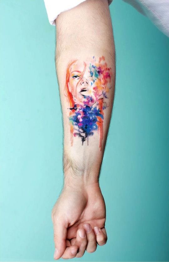 Watercolor Tattoo By CANDE