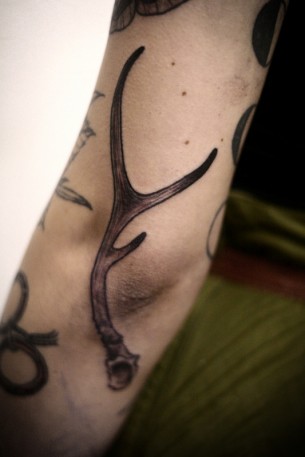 Antler Tattoo By Alice Carrier