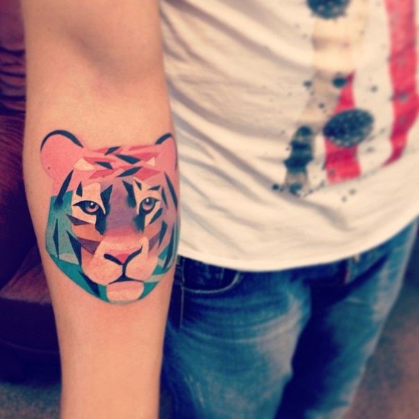 Colourful Tiger Tattoo