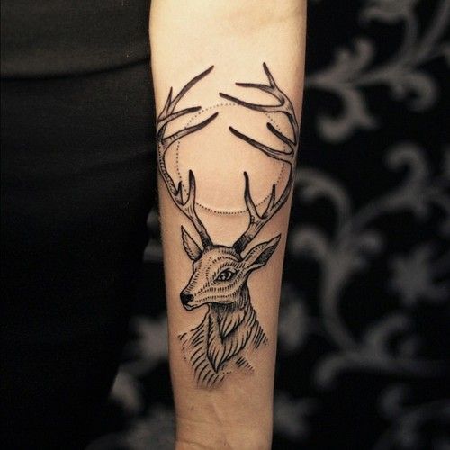 cute deer tattoo