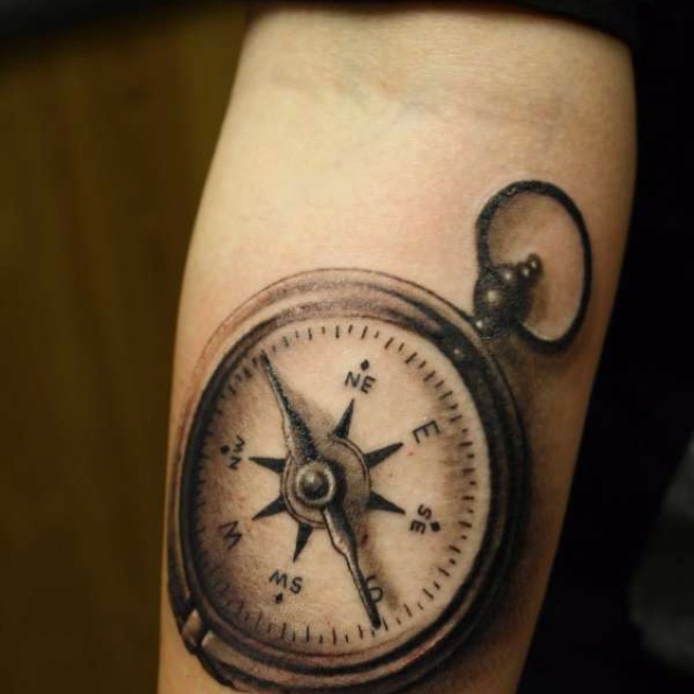 Pocket Compass Tattoo