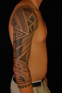 Polynesian Tribal Arm Tattoo