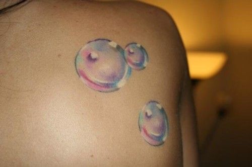 Realistic Bubbles Tattoo
