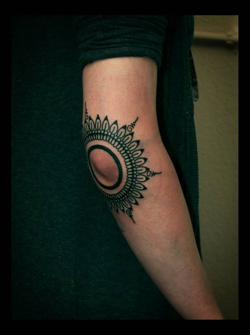 Elbow Tattoo By Sebastian Reschke