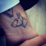 Origami Dog Tattoo