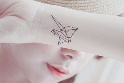 Origami Wrist Tattoo