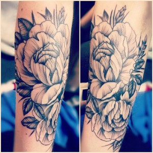 Floral Inner Arm Tattoo