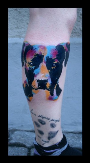 Pop Art Terrier Tattoo