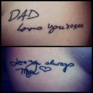 Dad And Mom Love Tattoo