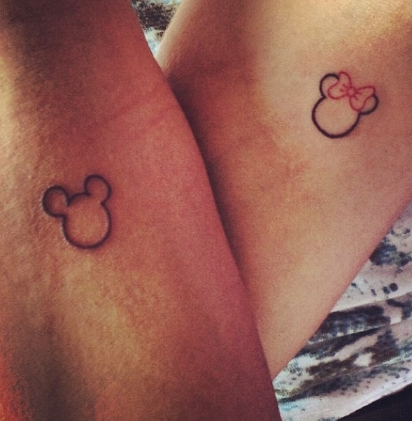 Mickey And Minnie Cute Tattoo