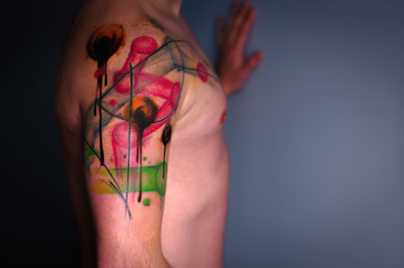 Abstract Shoulder Tattoo