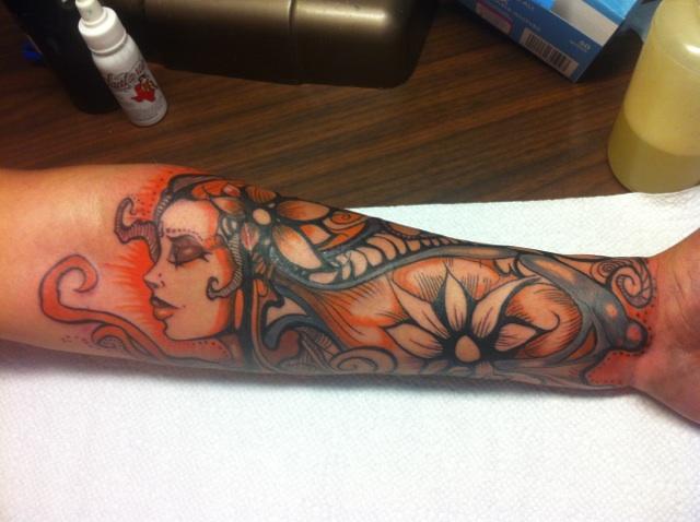 Mother nature tattoo by Brandon Boyd of incubus