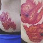 Poppies Tattoo On Belly